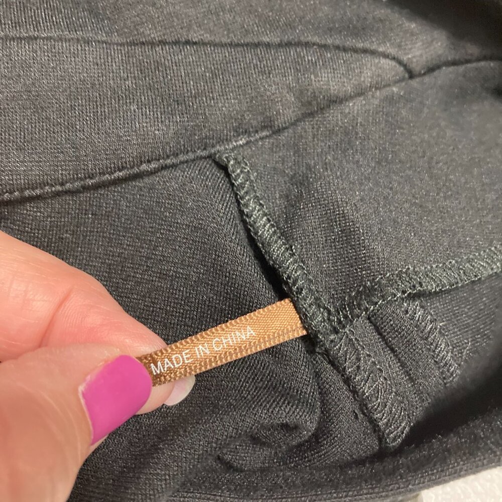 J. Mclaughlin Stretch Solid Black Collared Shirt … - image 6